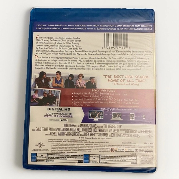The Breakfast Club and Weird Science Blu-ray Bundle NEW *Factory Sealed* - Picture 4 of 6